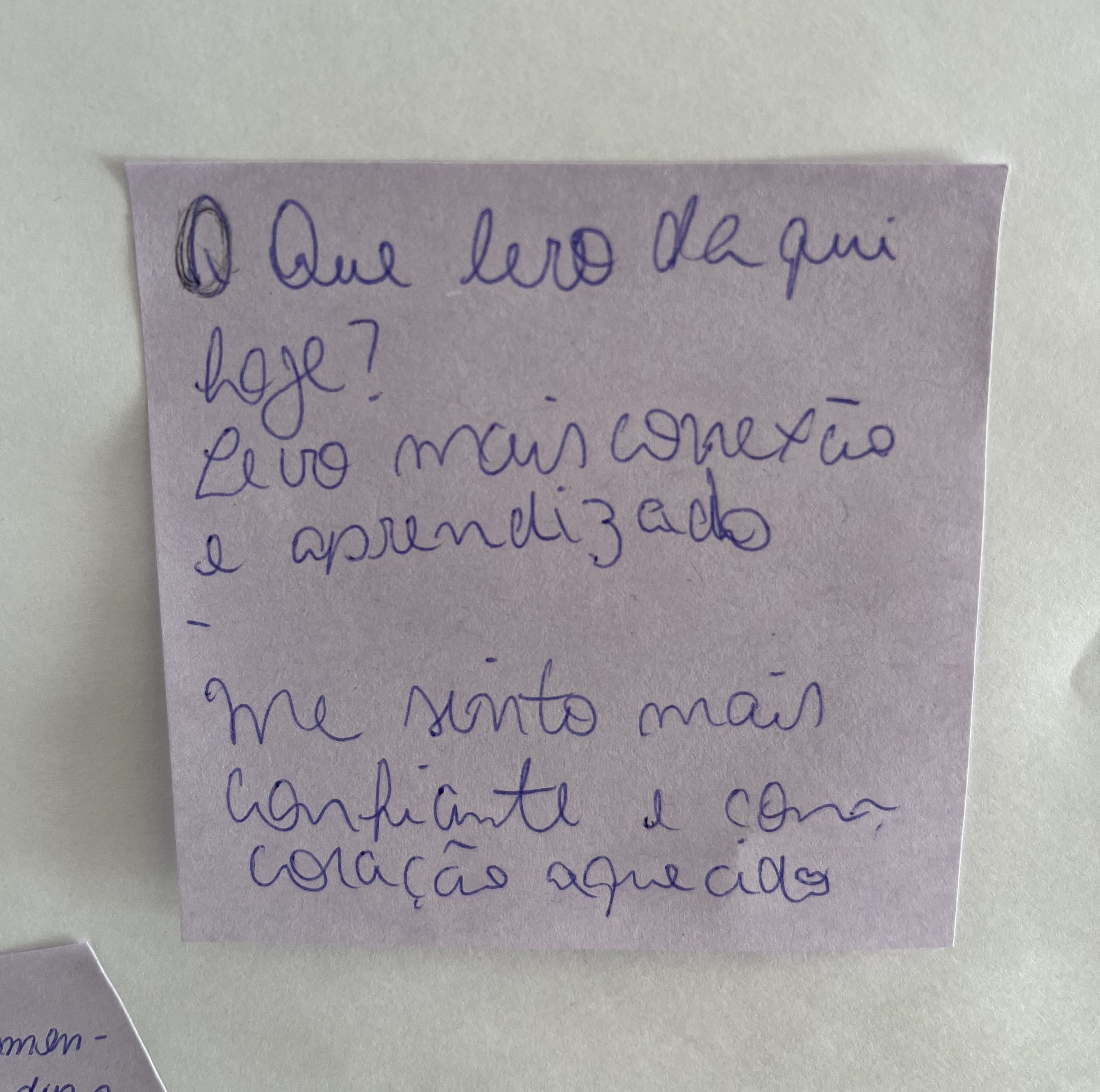 Depoimento de membro da Roda