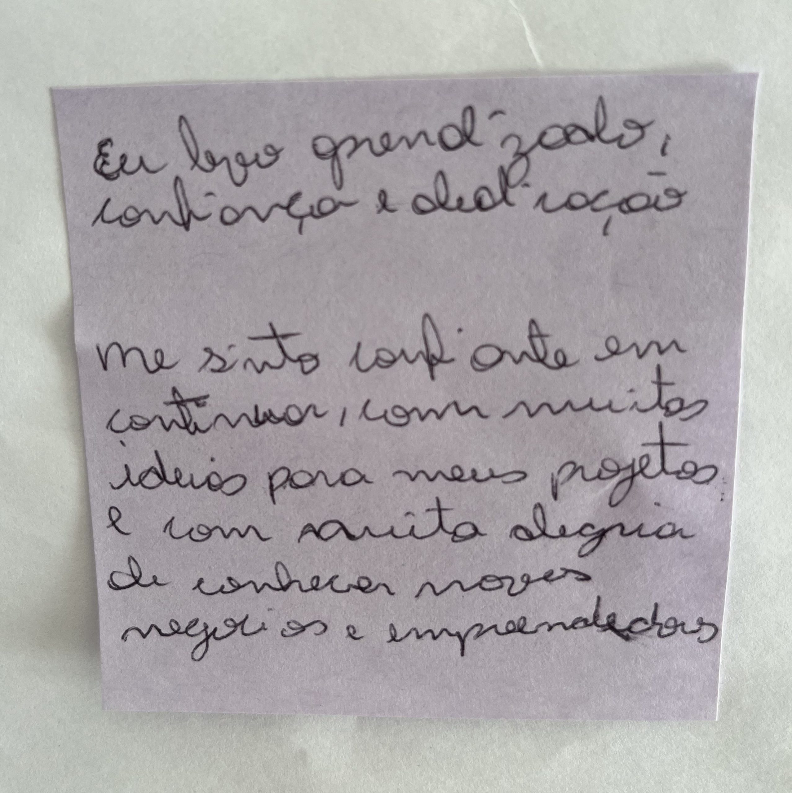 Depoimento de membro da Roda