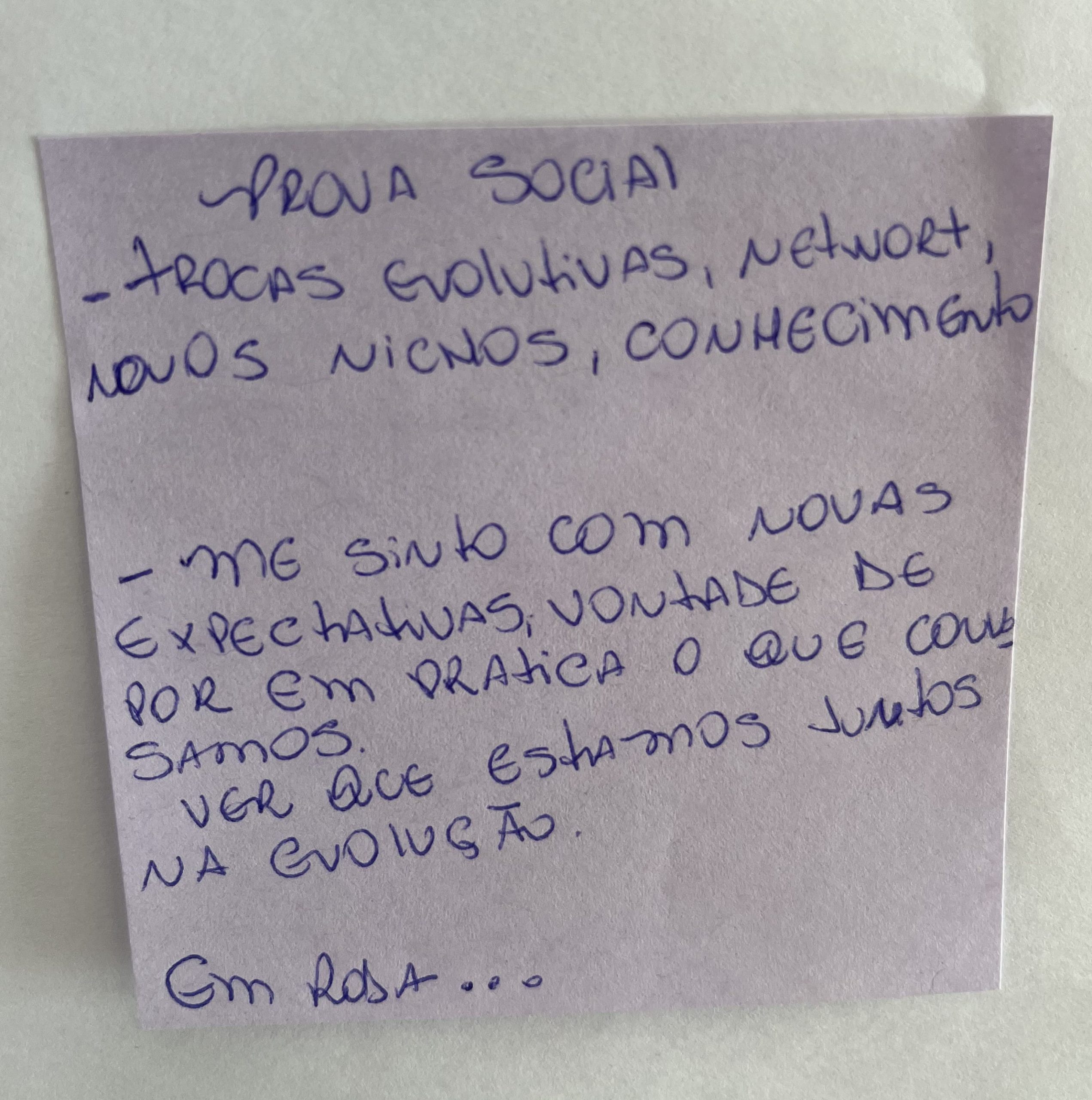 Depoimento de membro da Roda
