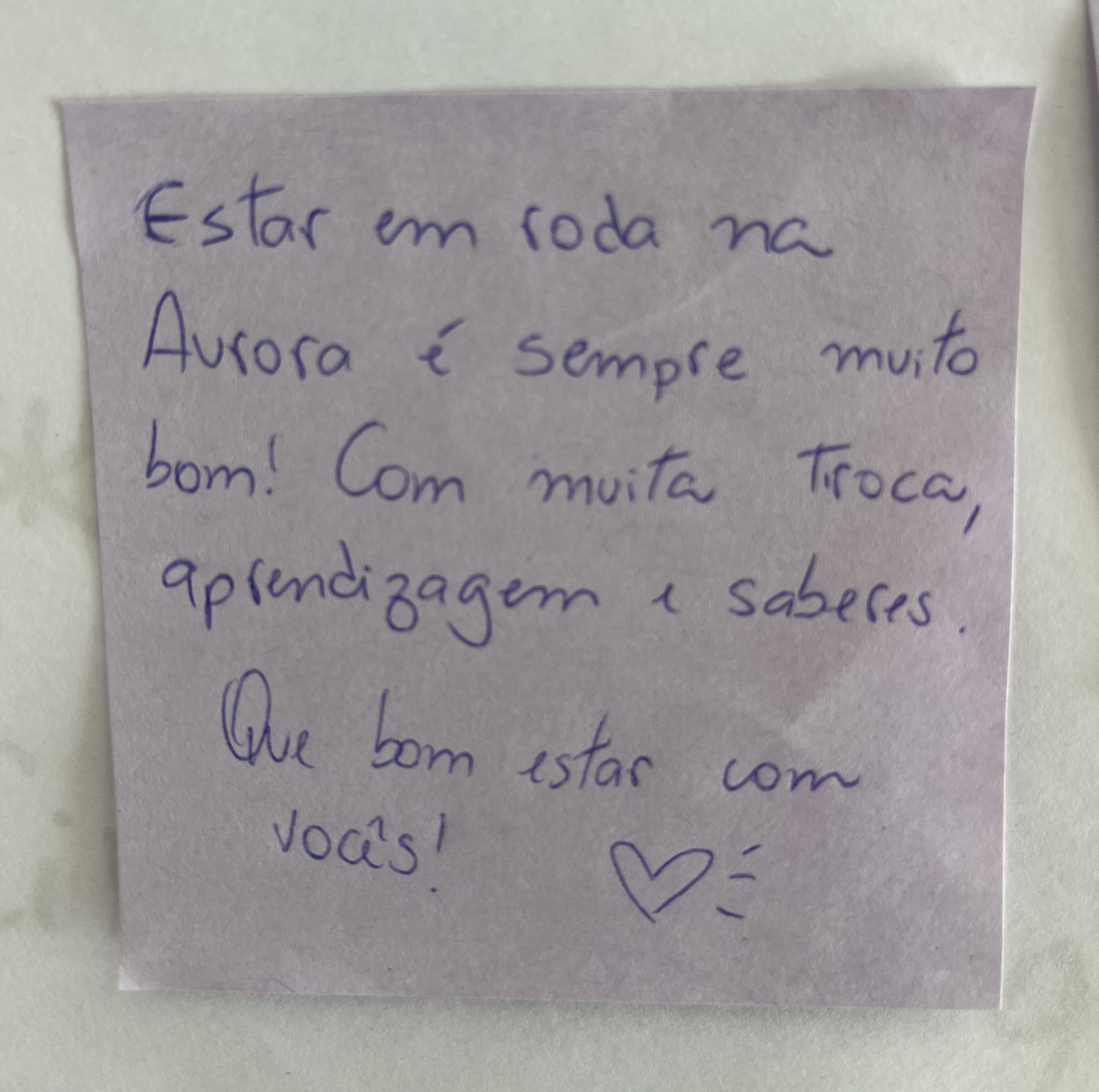 Depoimento de membro da Roda