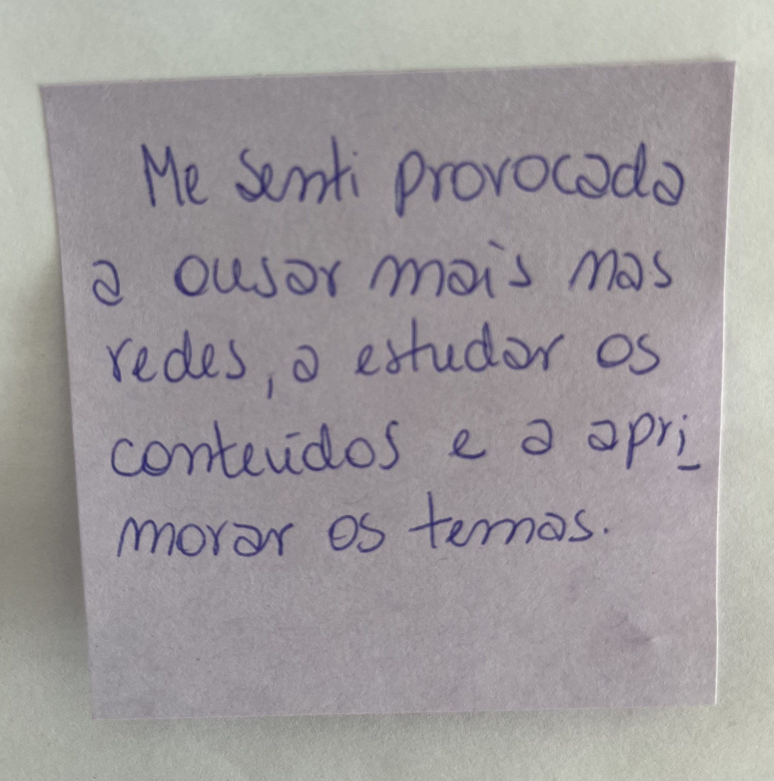 Depoimento de membro da Roda