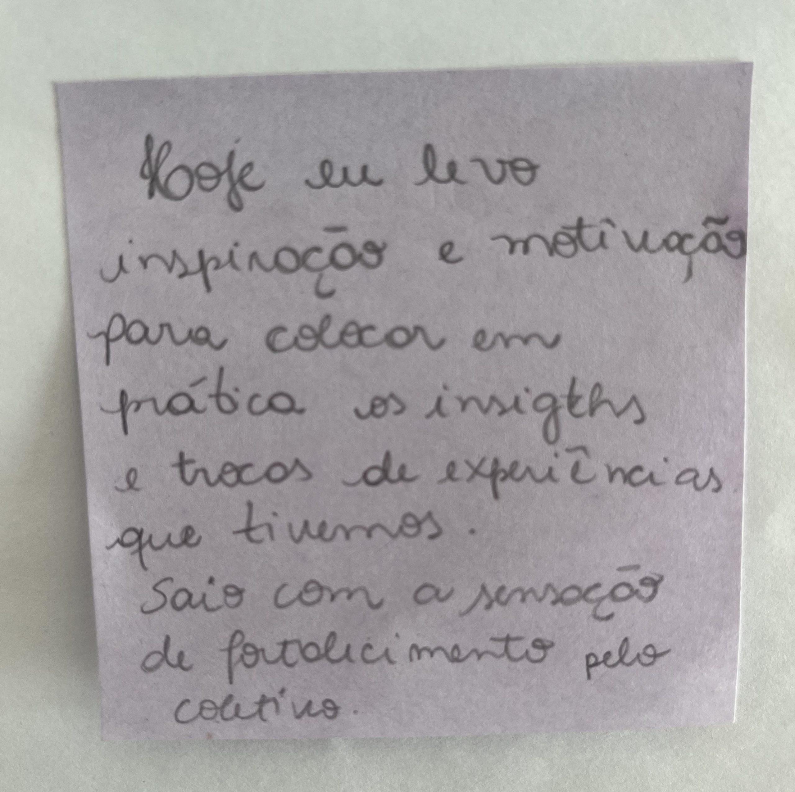 Depoimento de membro da Roda