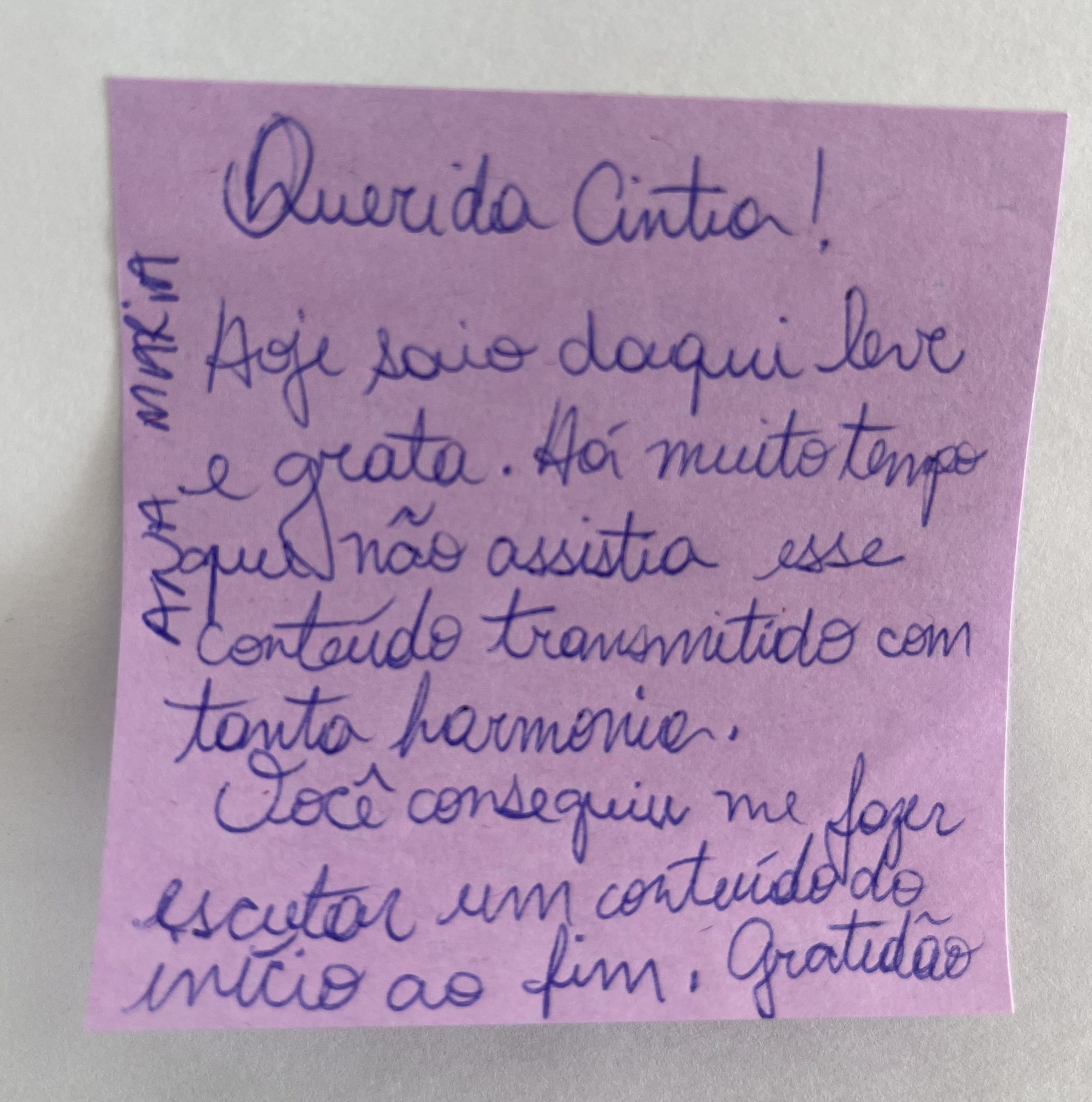 Depoimento de membro da Roda