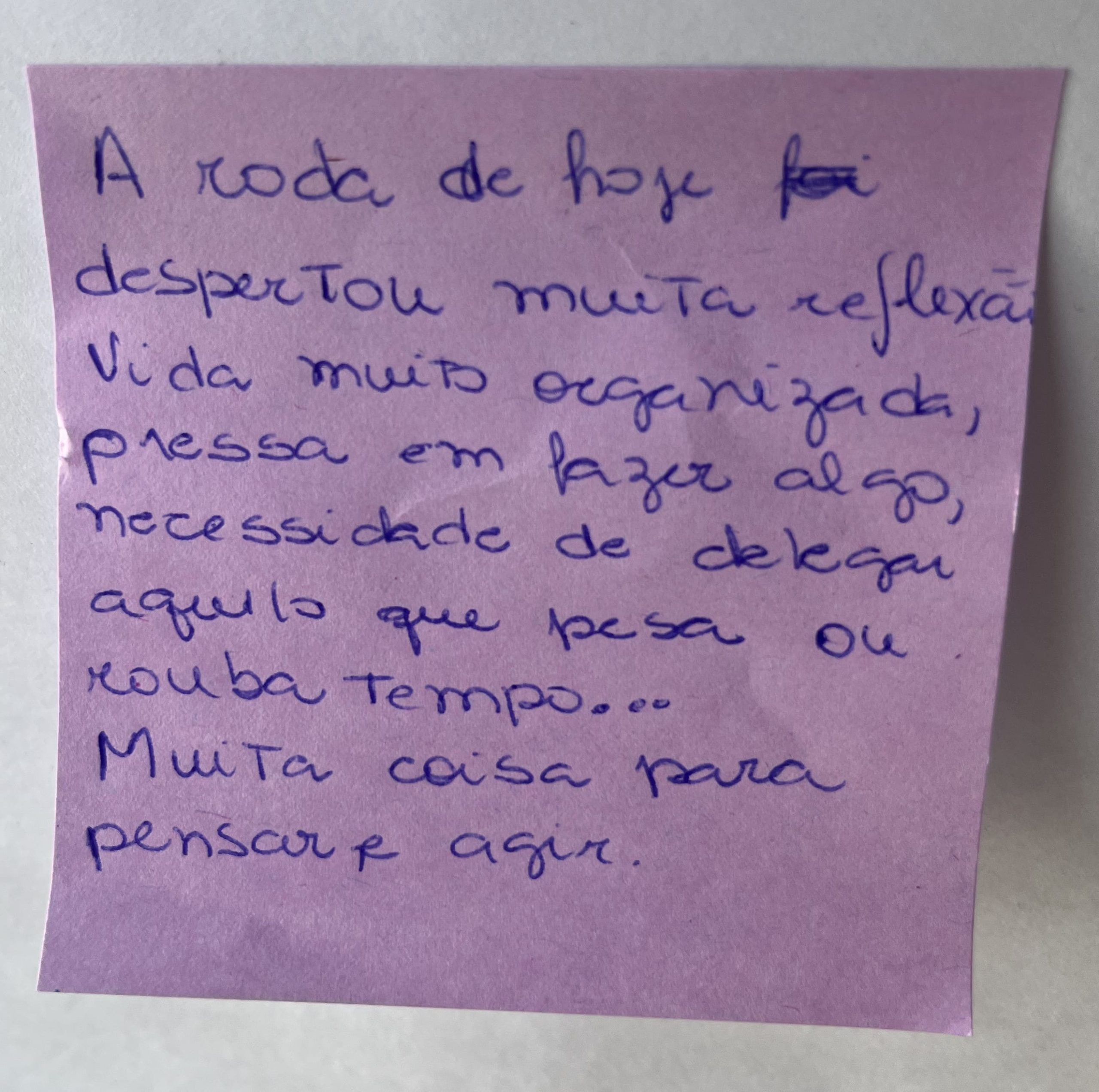 Depoimento de membro da Roda